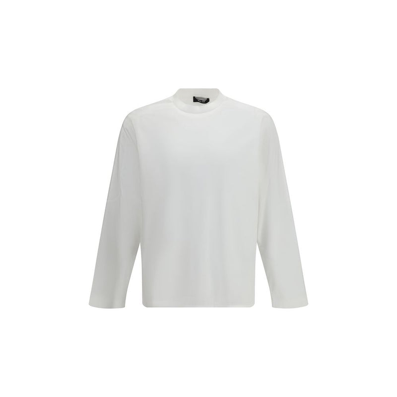 LAMINAR Wit Katoenen T-shirt met lange mouwen