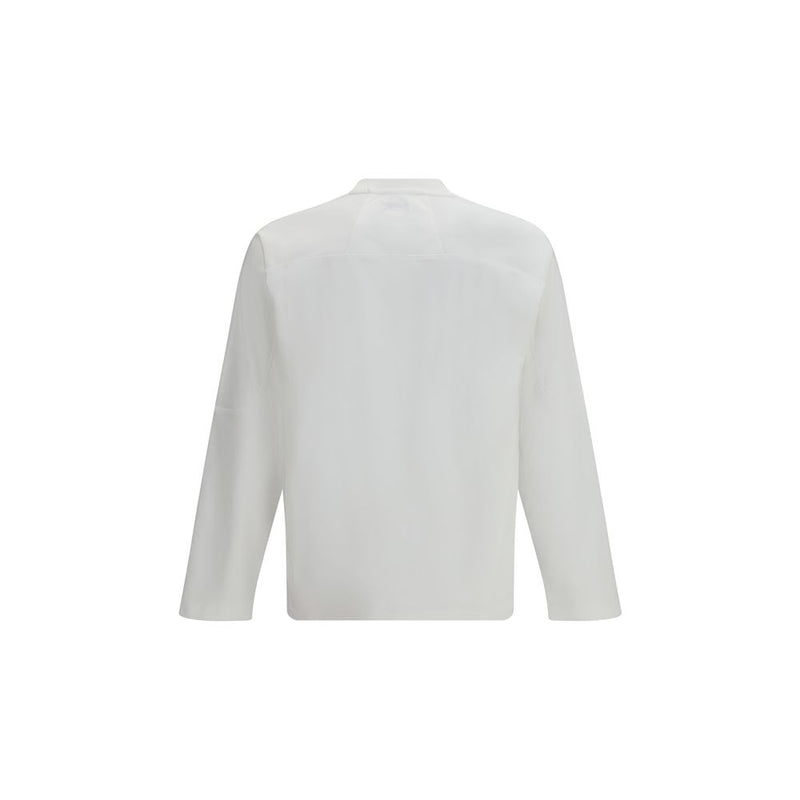 LAMINAR Wit Katoenen T-shirt met lange mouwen