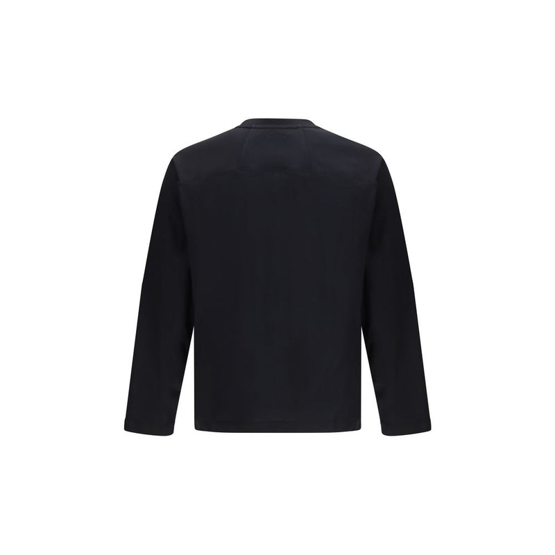 LAMINAR Black Cotton Long Sleeve Sportswear T-Shirt