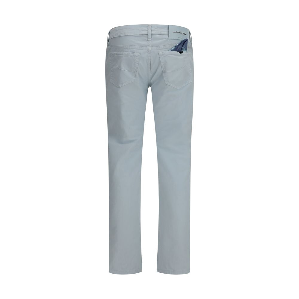 Jacob Cohen Blue Cotton Slim-Fit Pants for Men