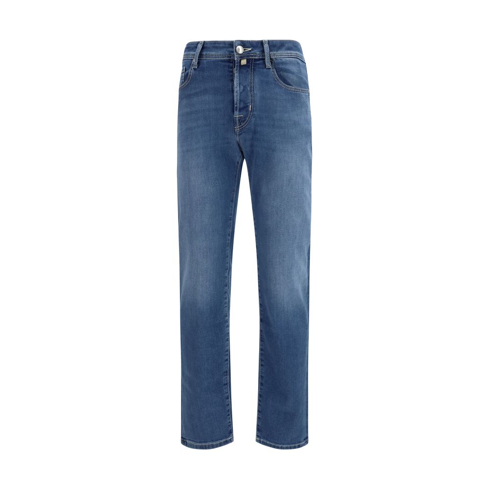 Jacob Cohen Blue Cotton Slim Fit Jeans for Men