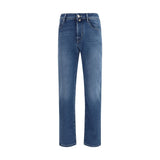 Jacob Cohen Blue Cotton Slim Fit Jeans for Men