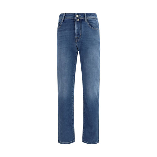 Jacob Cohen Blue Cotton Slim Fit Jeans for Men