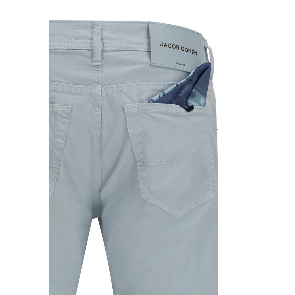 Jacob Cohen Blue Cotton Slim-Fit Pants for Men