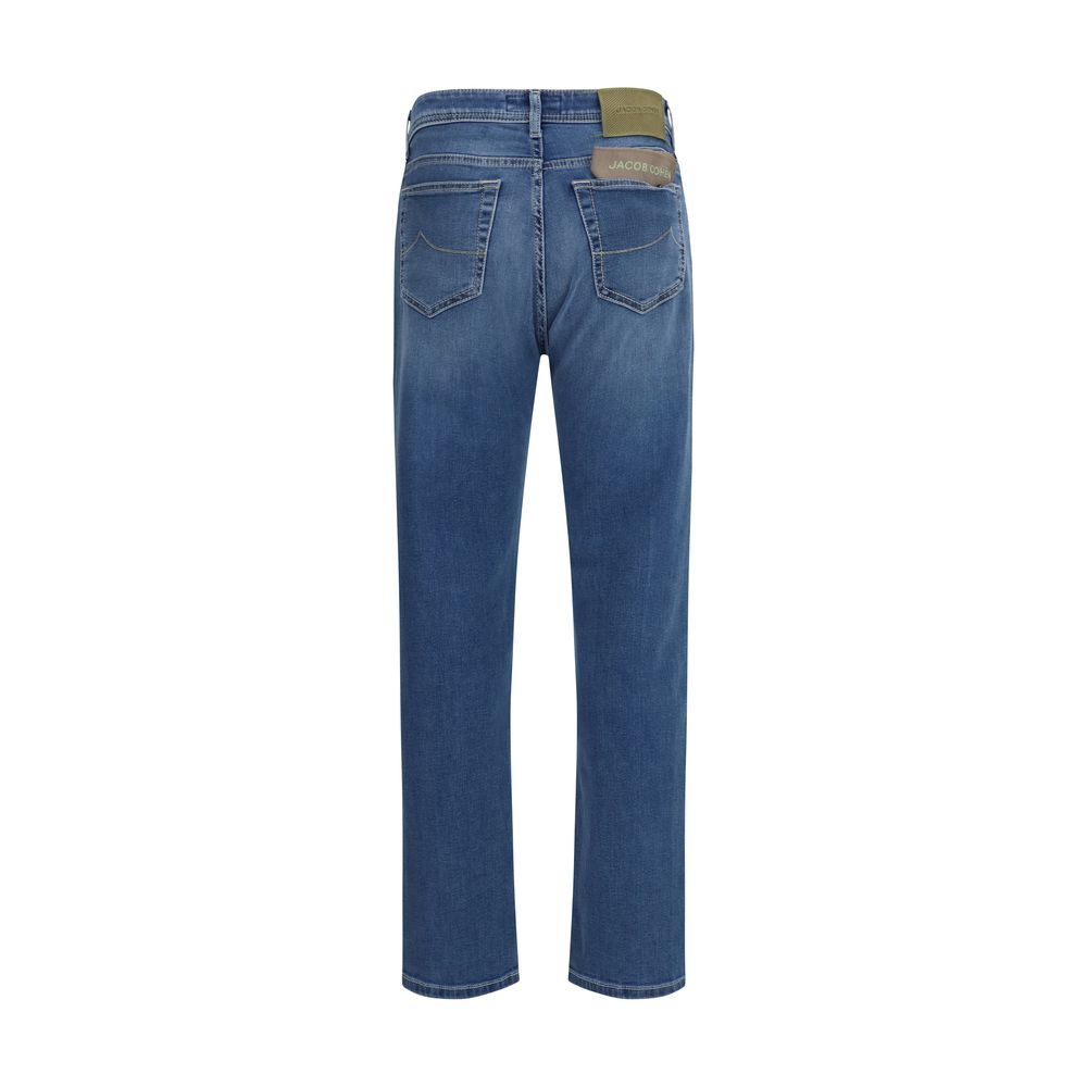 Jacob Cohen Blue Cotton Slim Fit Jeans for Men