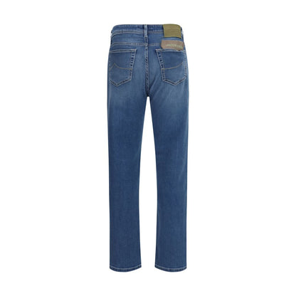 Jacob Cohen blauwe katoenen slim fit jeans