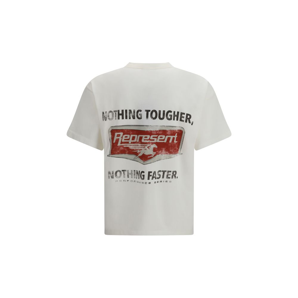 Represent Nothing Faster White Cotton T-Shirt