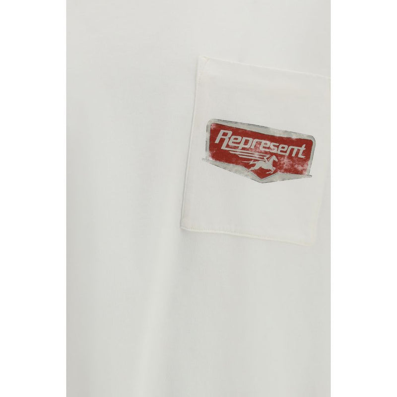 Represent Nothing Faster White Cotton Sportswear T-Shirt