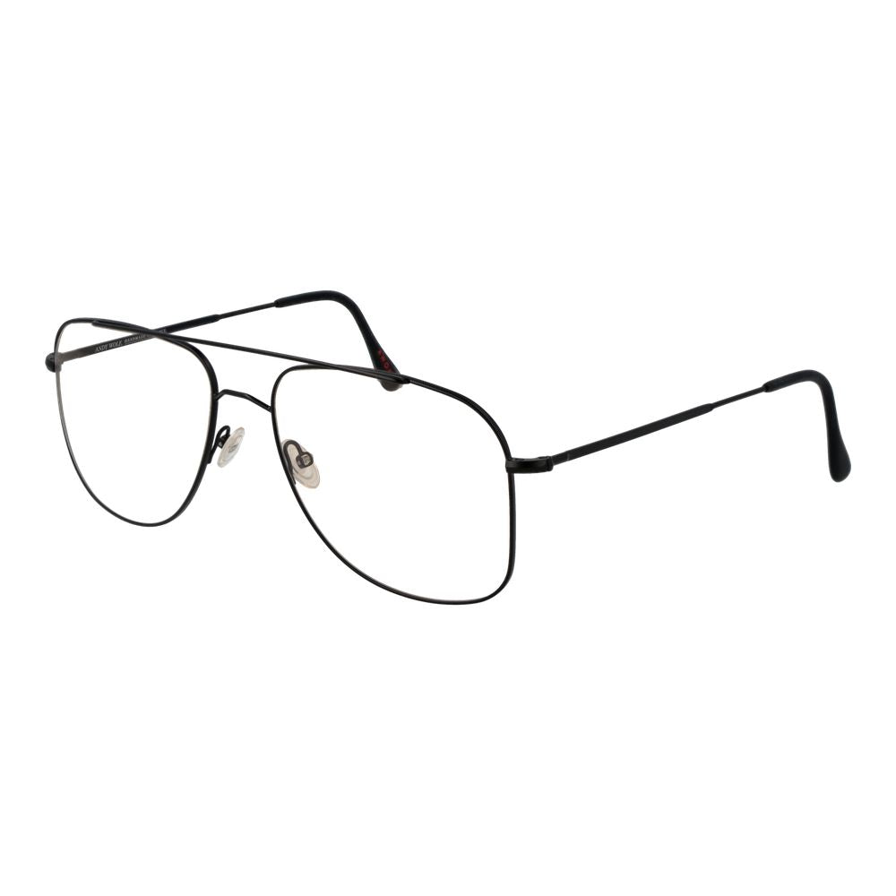 Andy Wolf Black Metal Aviator Glasses (Frames)