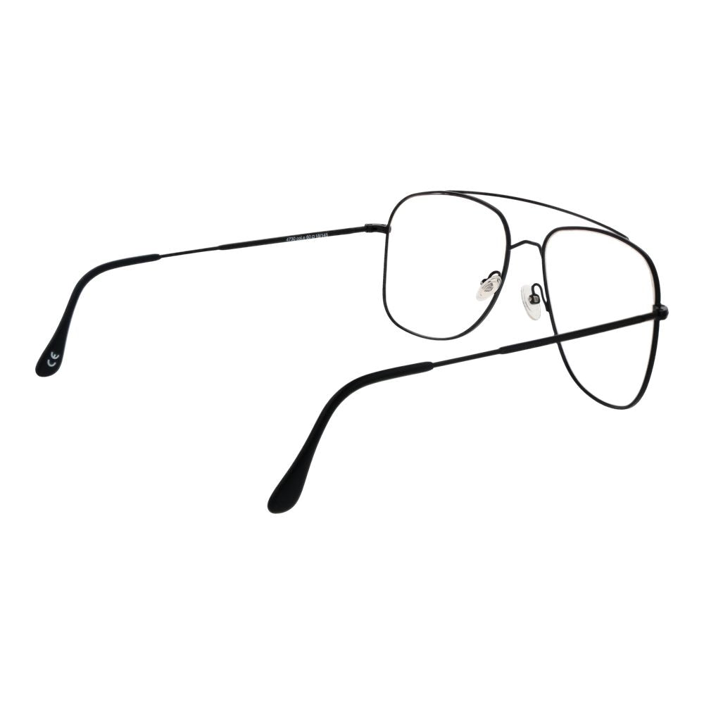 Andy Wolf Black Metal Aviator Glasses (Frames)