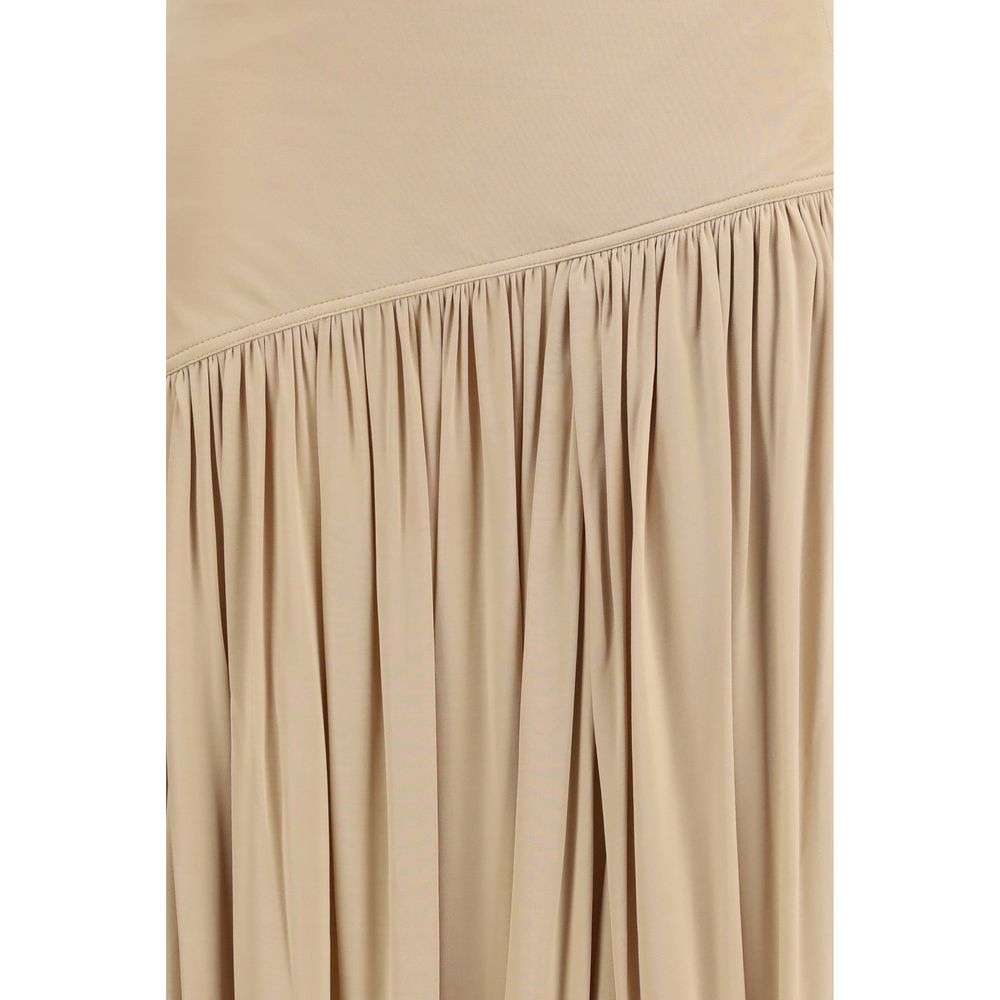 Ferragamo Beige Viscose Peplum Skirt for Women