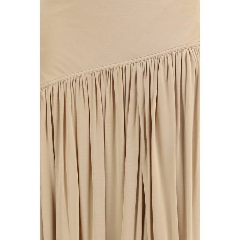 Ferragamo Beige Viscose Peplum Skirt for Women