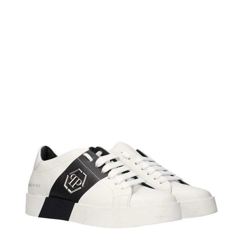 Philipp Plein White Leather Sneakers for Men
