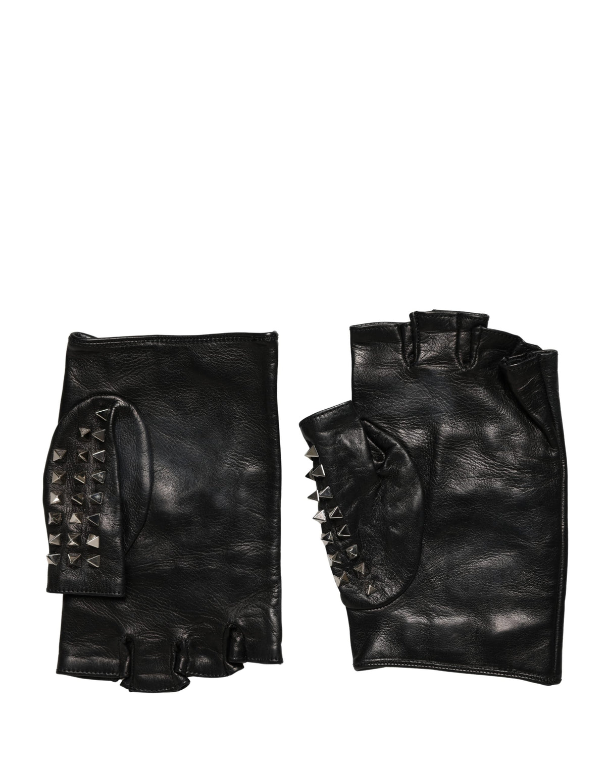 Dolce & Gabbana Black Embellished Wrist Length Mitten Gloves