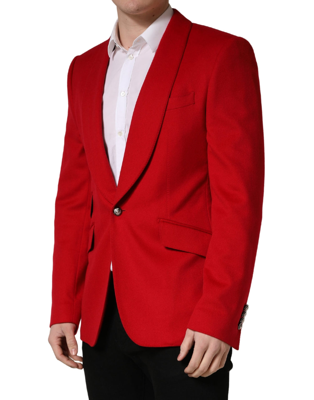 Veste croisée Dolce & Gabbana en cachemire rouge