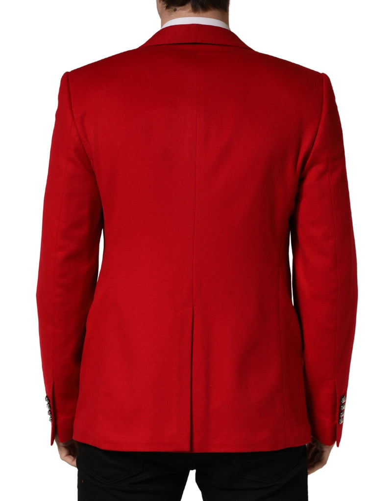 Dolce & Gabbana Rode Kasjmier Single Breasted Jas Blazer