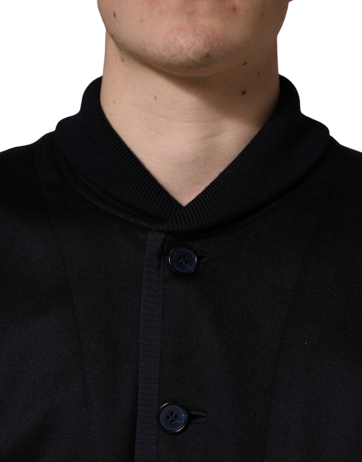 Veste en cachemire noir tricoté à boutons Dolce & Gabbana