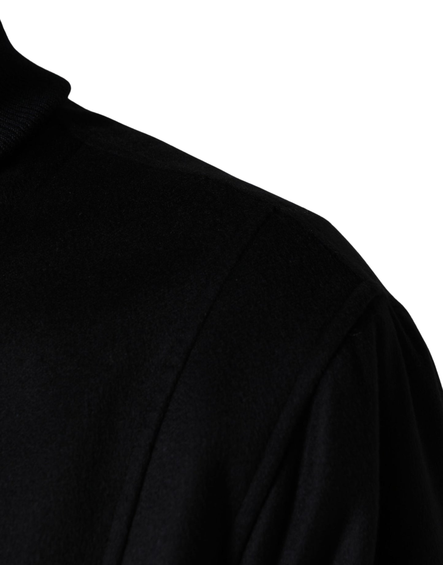 Dolce & Gabbana Zwart Kasjmier Gebreid Jasje Met Knoopsluiting