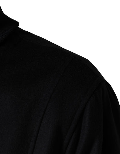 Dolce & Gabbana Zwart Kasjmier Gebreid Jasje Met Knoopsluiting