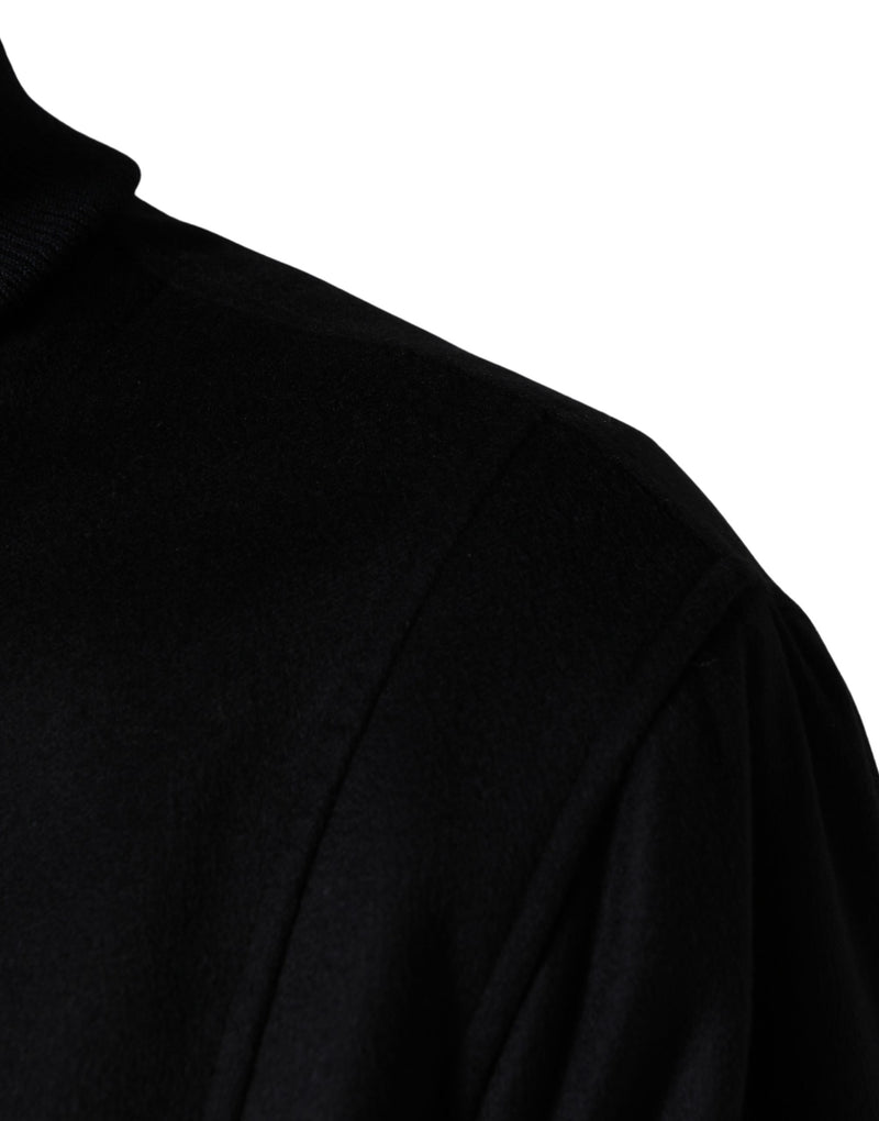 Veste en cachemire noir tricoté à boutons Dolce & Gabbana