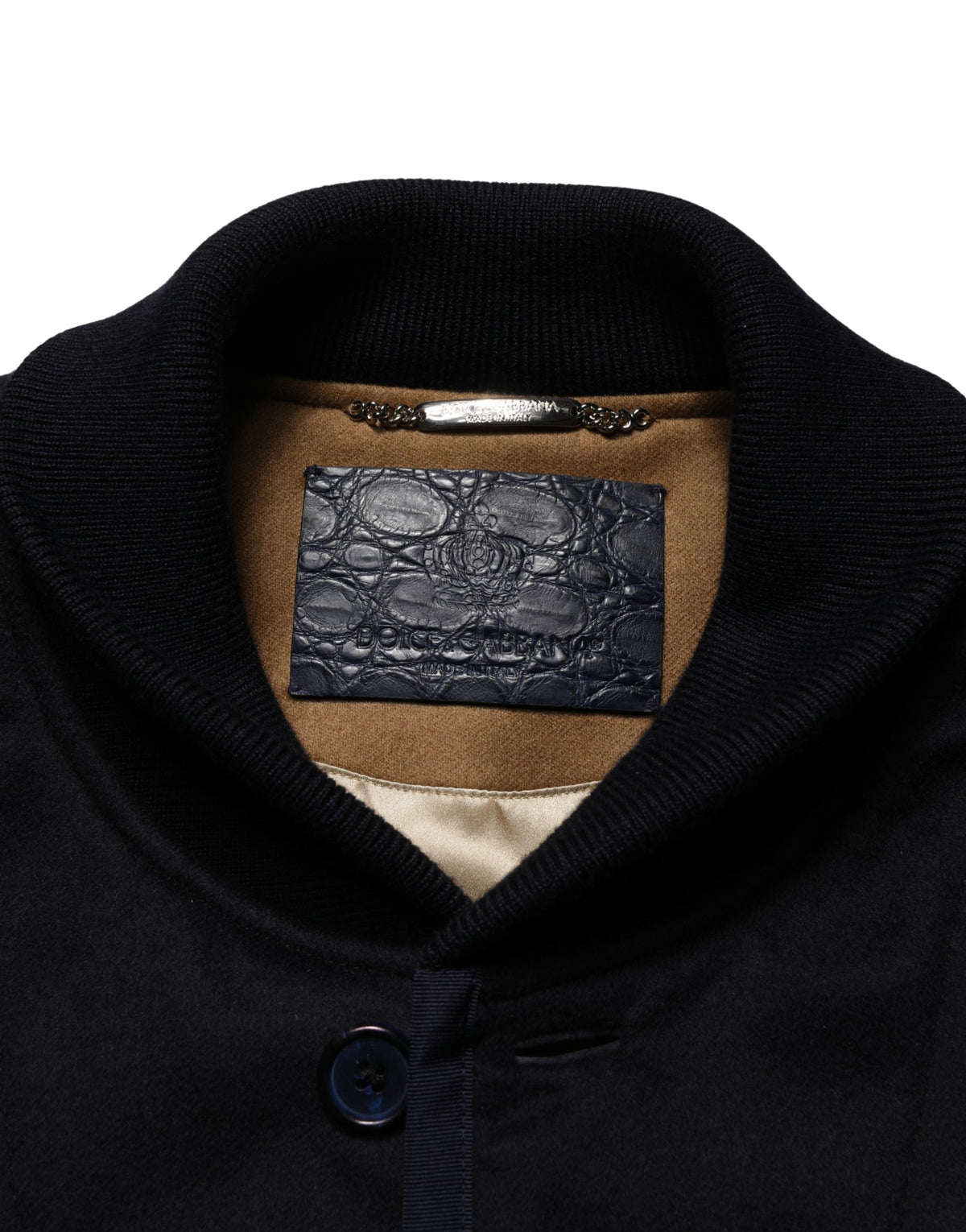Veste en cachemire noir tricoté à boutons Dolce & Gabbana