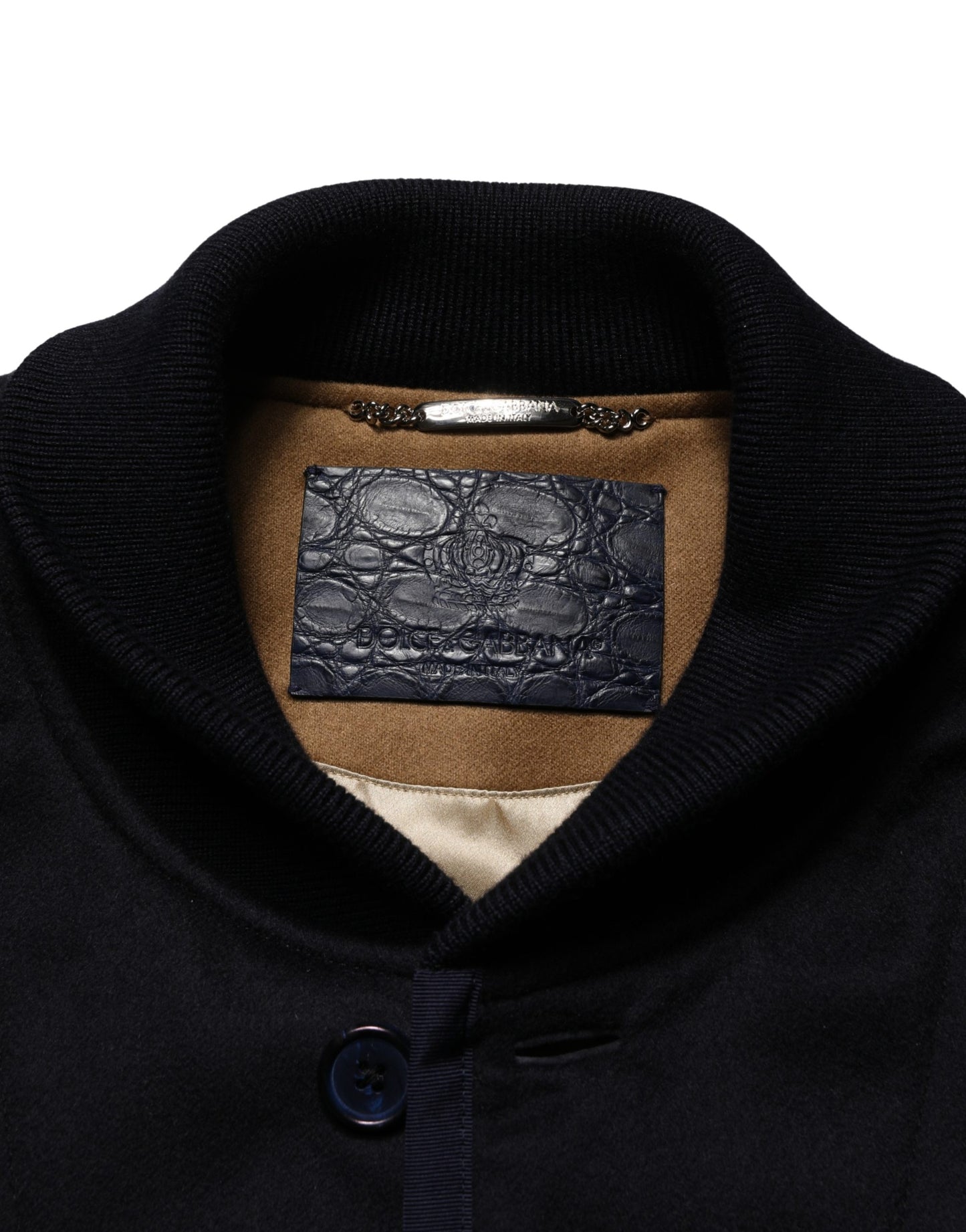 Dolce & Gabbana Zwart Kasjmier Gebreid Jasje Met Knoopsluiting