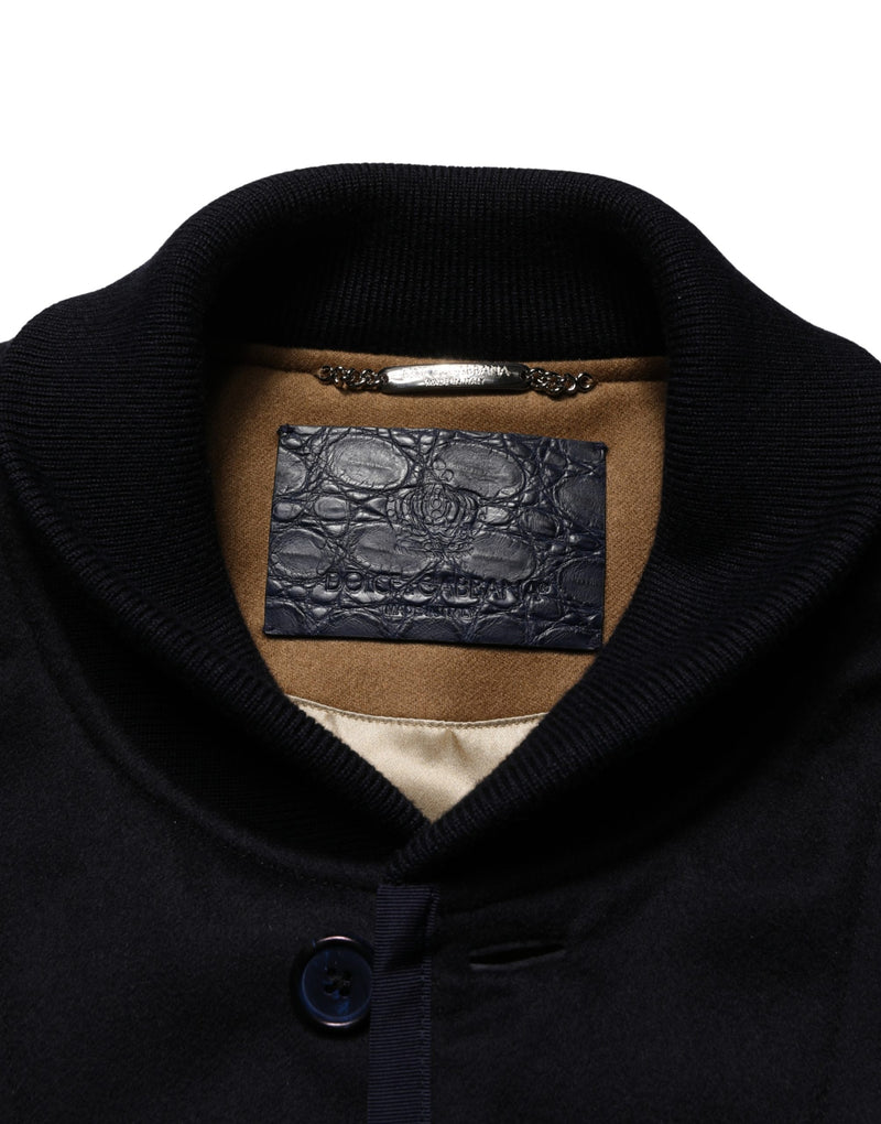 Veste en cachemire noir tricoté à boutons Dolce & Gabbana