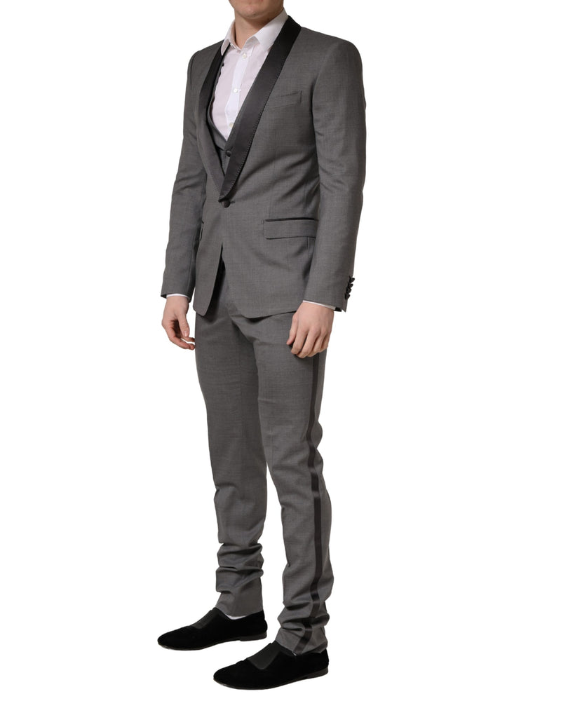Dolce & Gabbana Gray Wool Single Breasted 3PC Suit