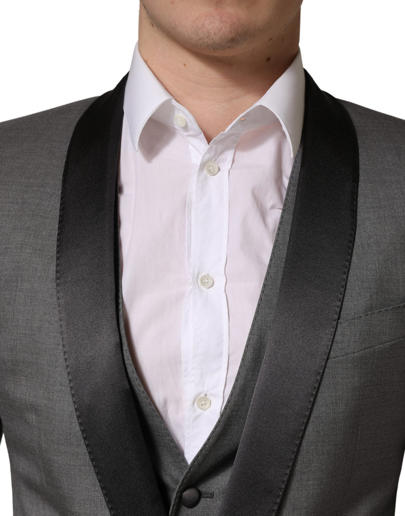 Dolce & Gabbana Gray Wool Single Breasted 3PC Suit