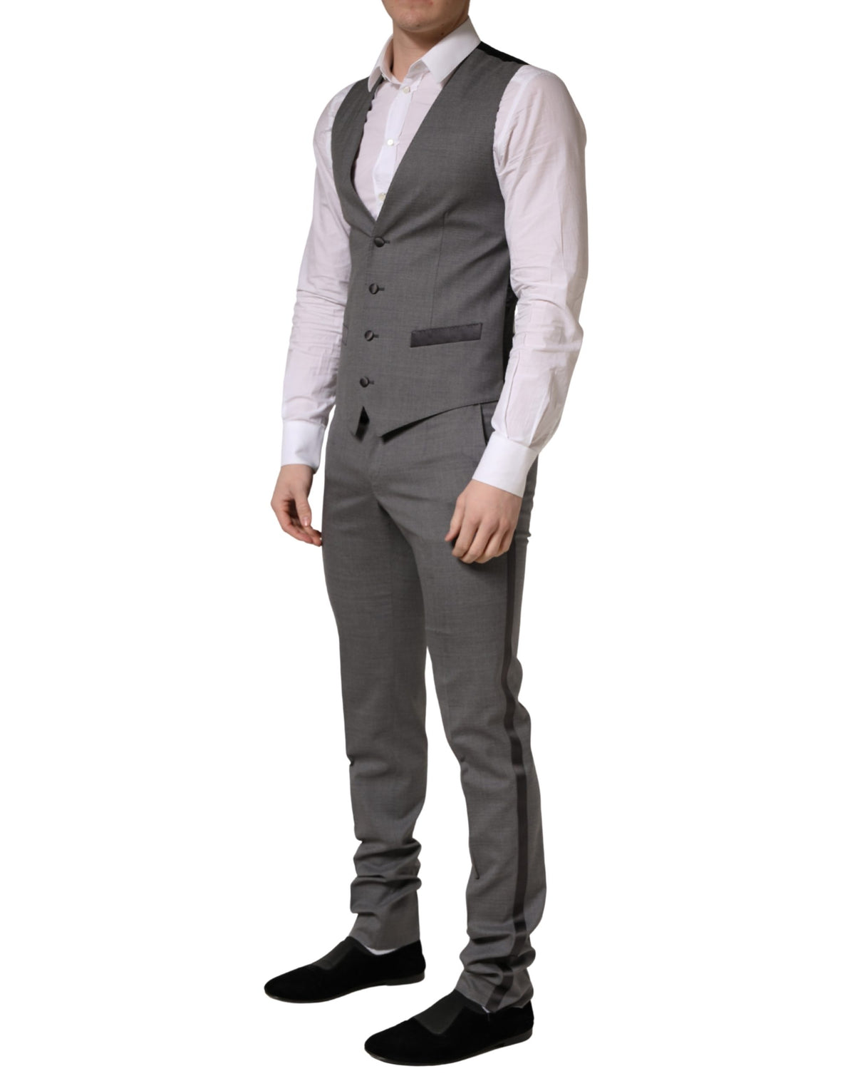 Dolce & Gabbana Gray Wool Single Breasted 3PC Suit