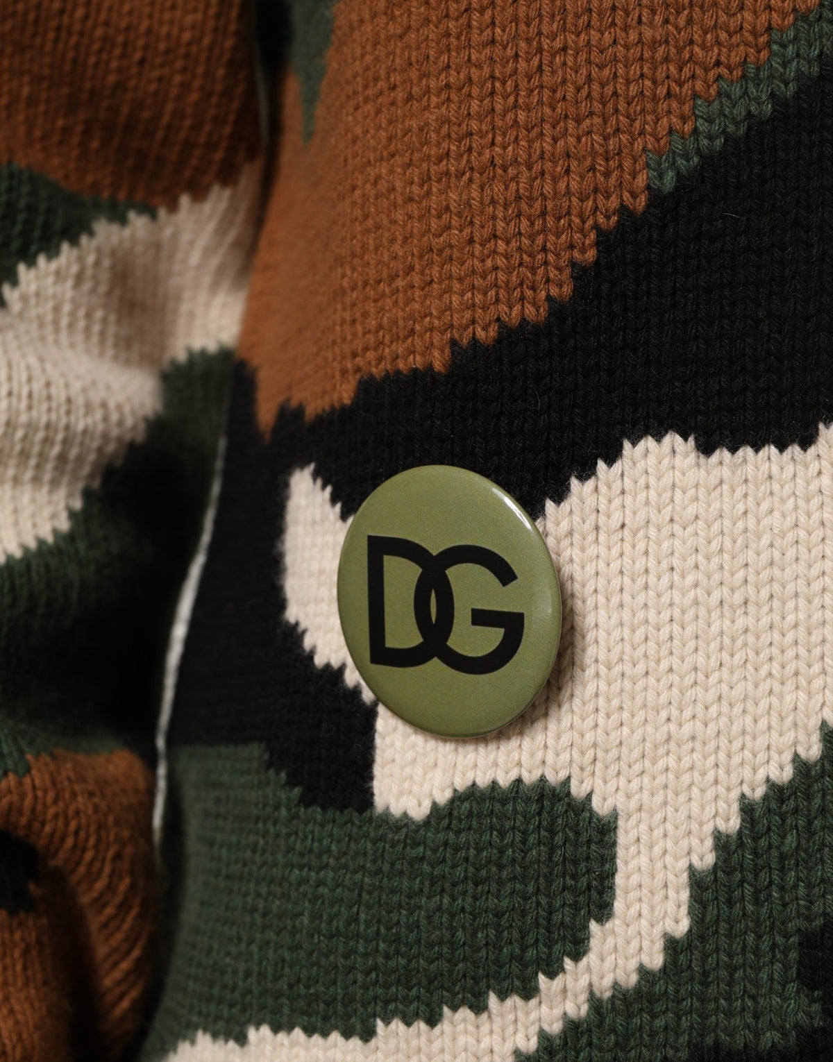Pull Dolce & Gabbana multicolore en intarsia de camouflage