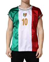 Débardeur en satin Dolce & Gabbana multicolore avec logo DG Italia