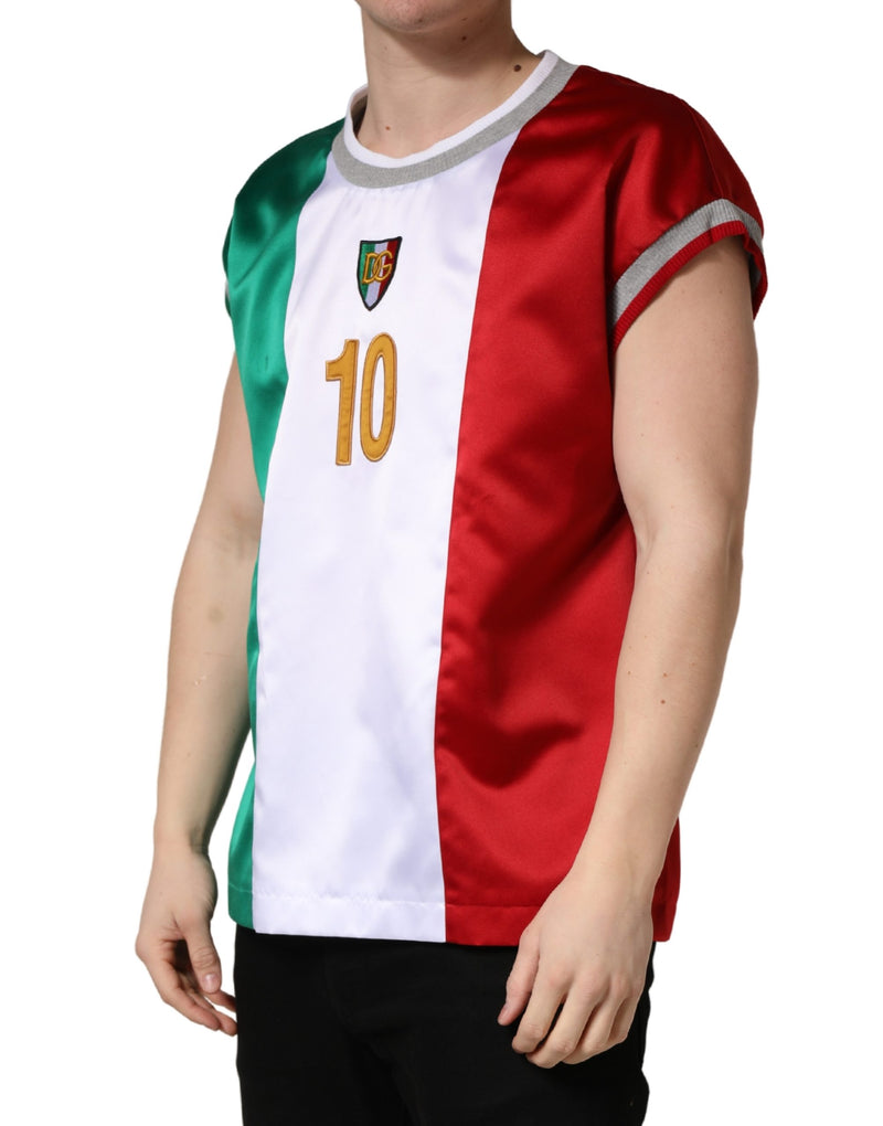 Dolce & Gabbana Multicolor Italia DG Logo Satijnen Tanktop