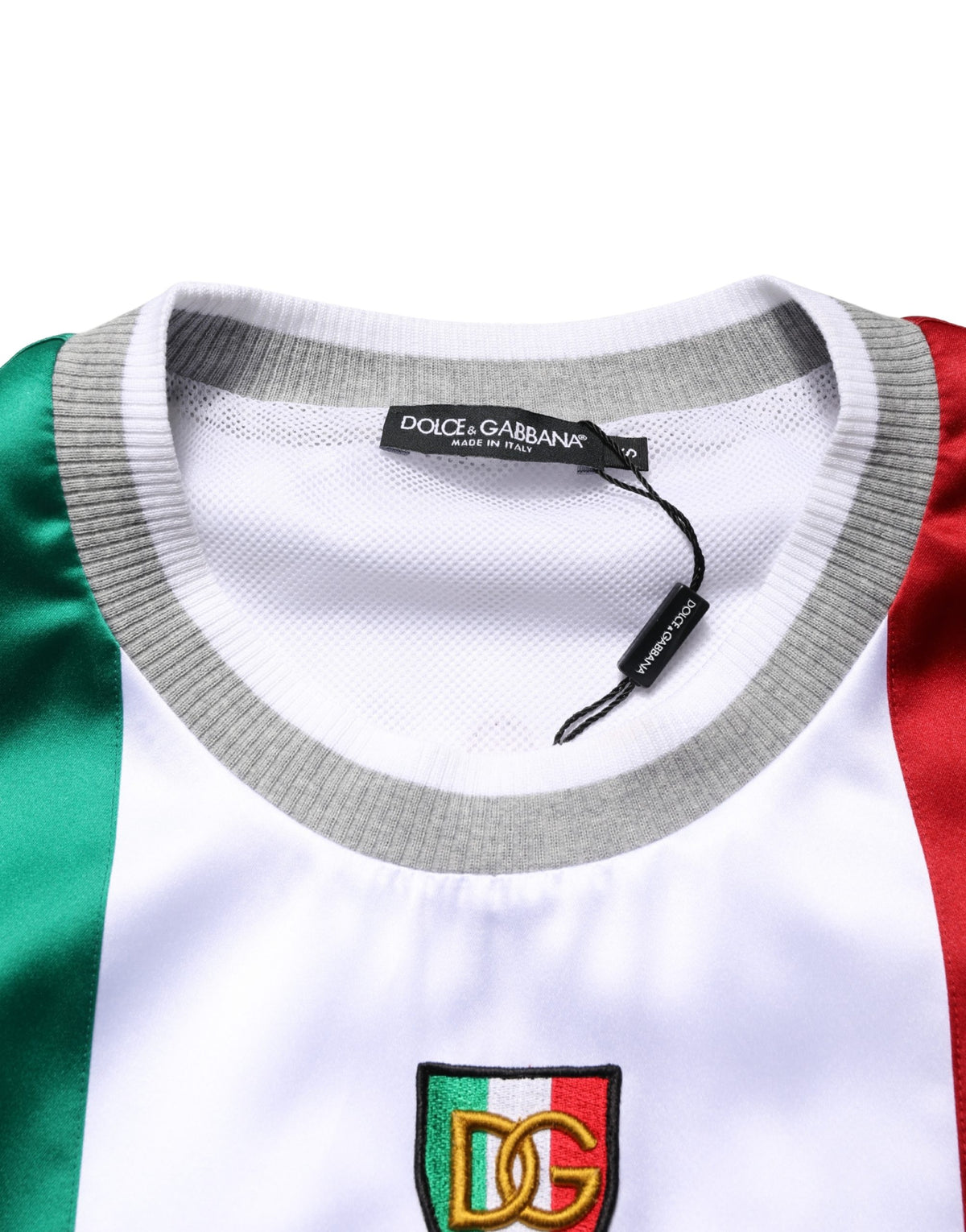 Débardeur en satin Dolce & Gabbana multicolore avec logo DG Italia