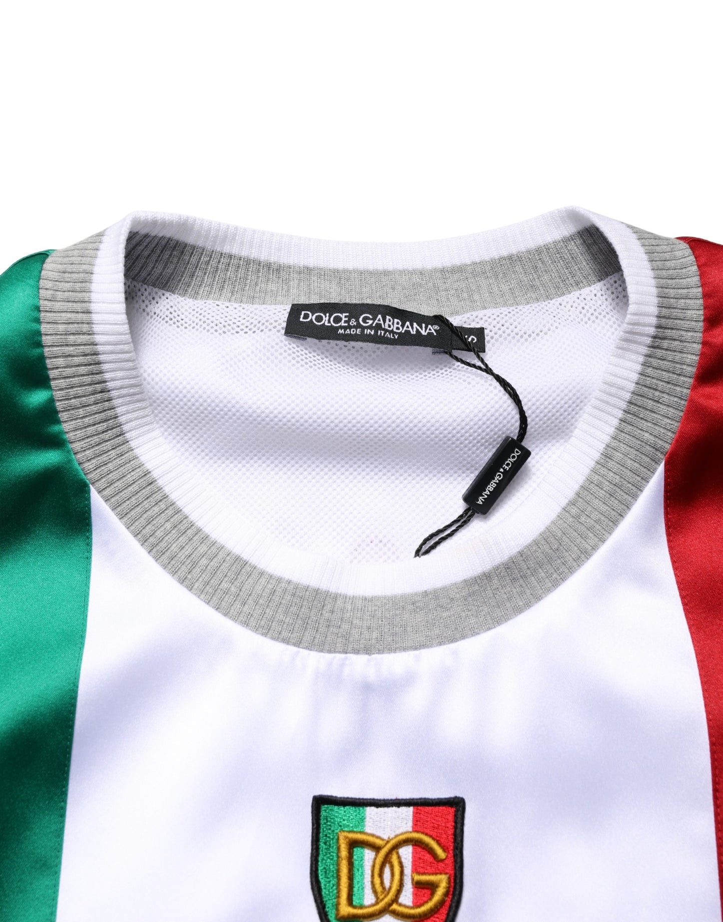 Débardeur en satin Dolce & Gabbana multicolore avec logo DG Italia