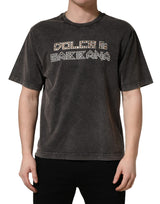 T-shirt col rond homme Dolce & Gabbana gris orné du logo