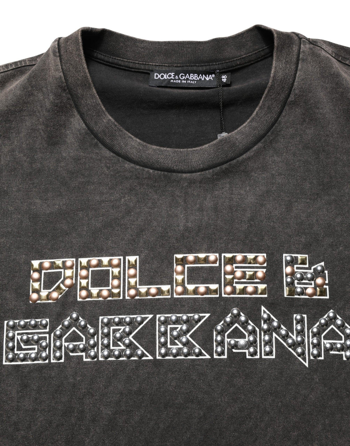 T-shirt col rond homme Dolce & Gabbana gris orné du logo
