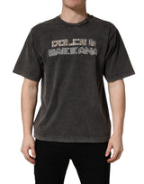 T-shirt col rond homme Dolce & Gabbana gris orné du logo