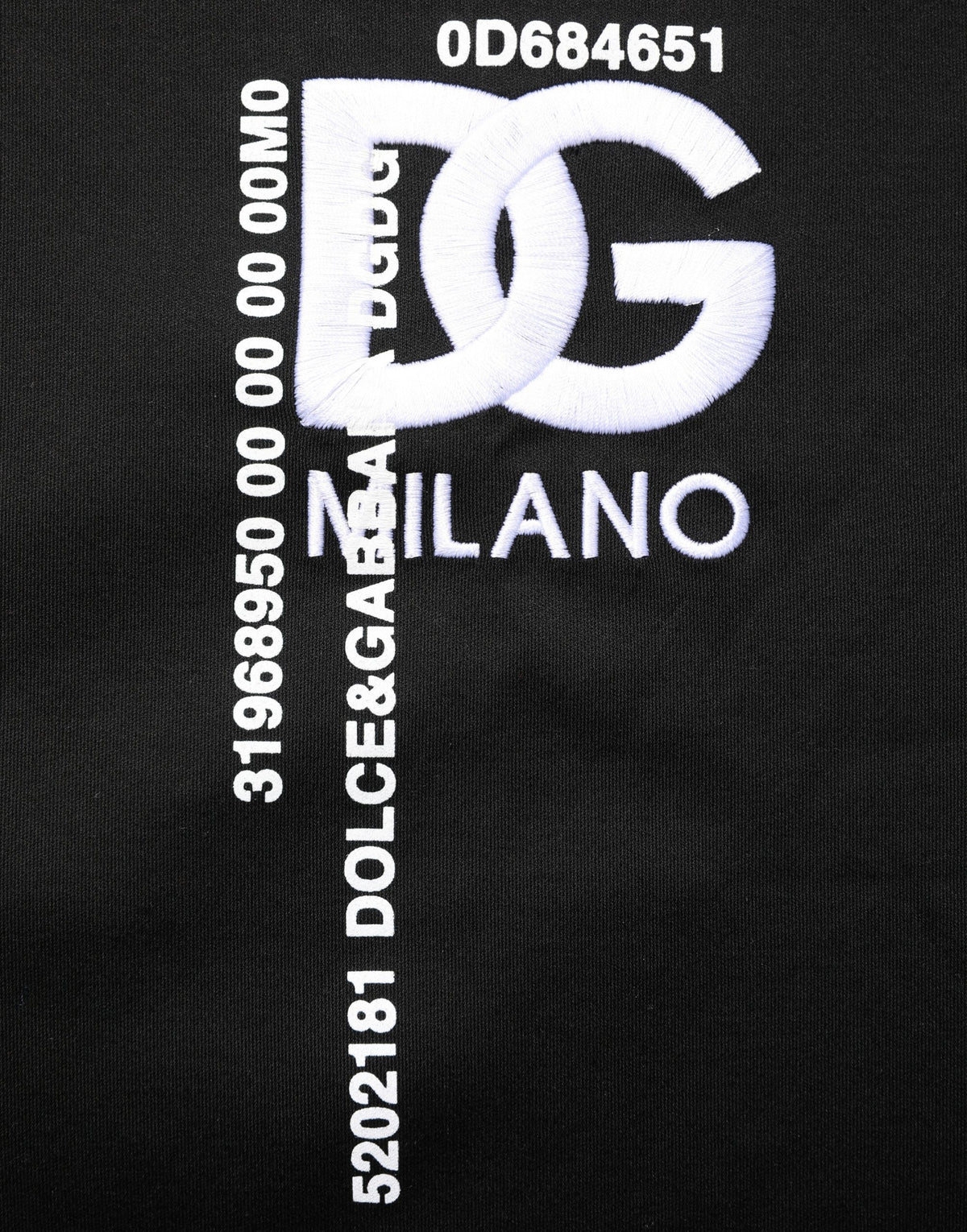 T-shirt col rond homme noir brodé du logo Dolce & Gabbana