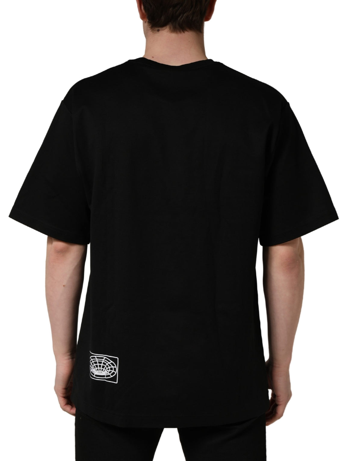 T-shirt col rond homme noir brodé du logo Dolce & Gabbana