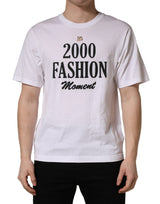 T-shirt Dolce & Gabbana blanc à col rond et motif graphique DG pour homme