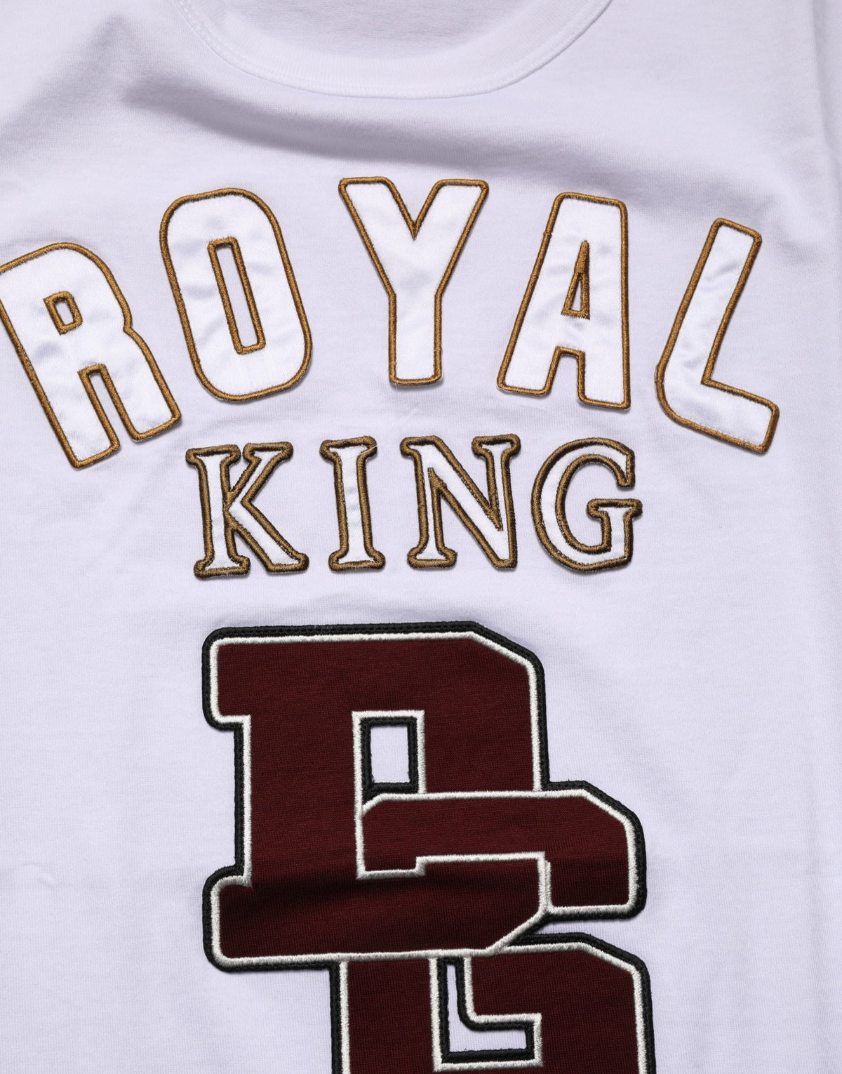 T-shirt col rond Dolce & Gabbana en coton blanc DG King Royal