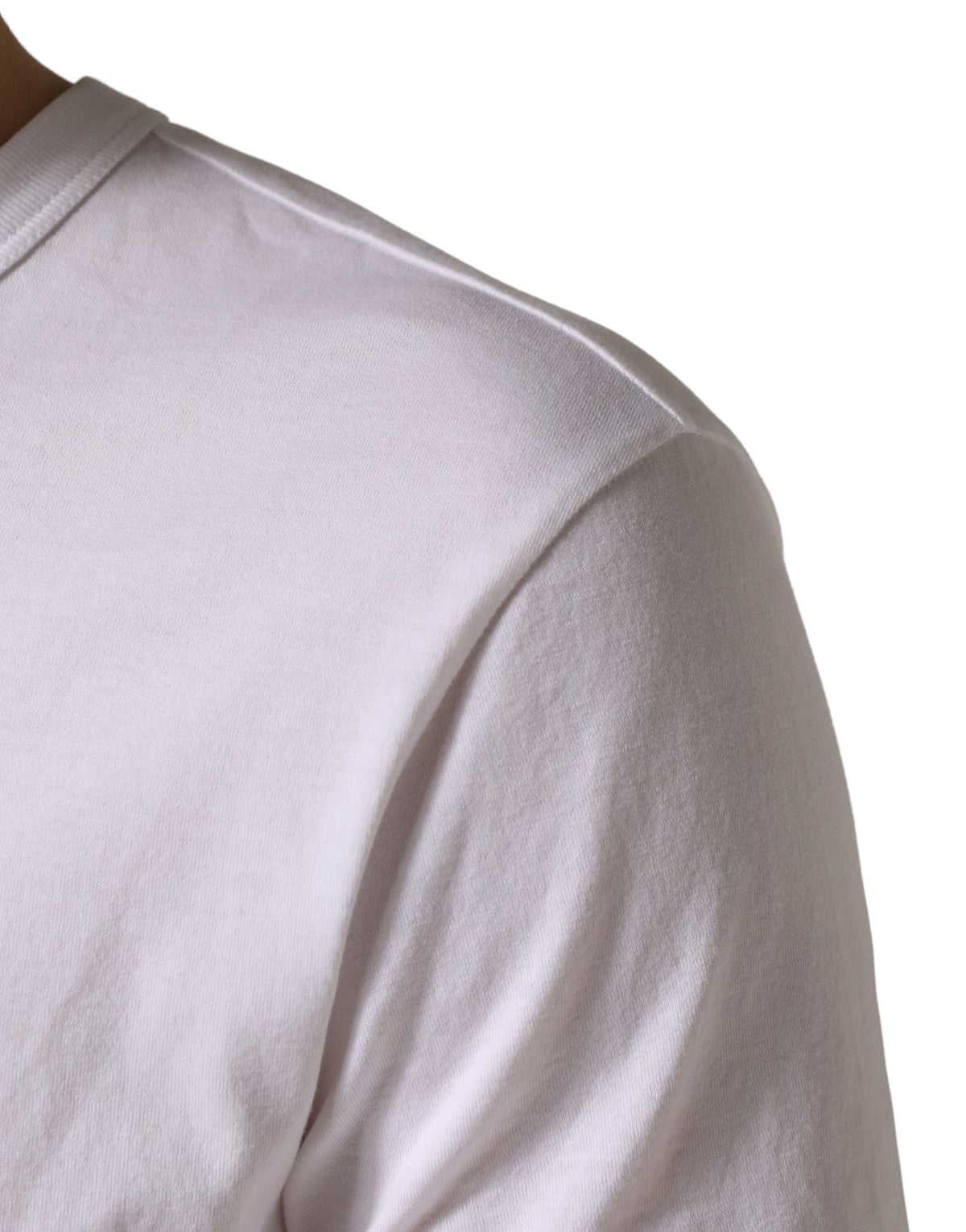 T-shirt Dolce & Gabbana blanc en coton à col rond DG Cerises