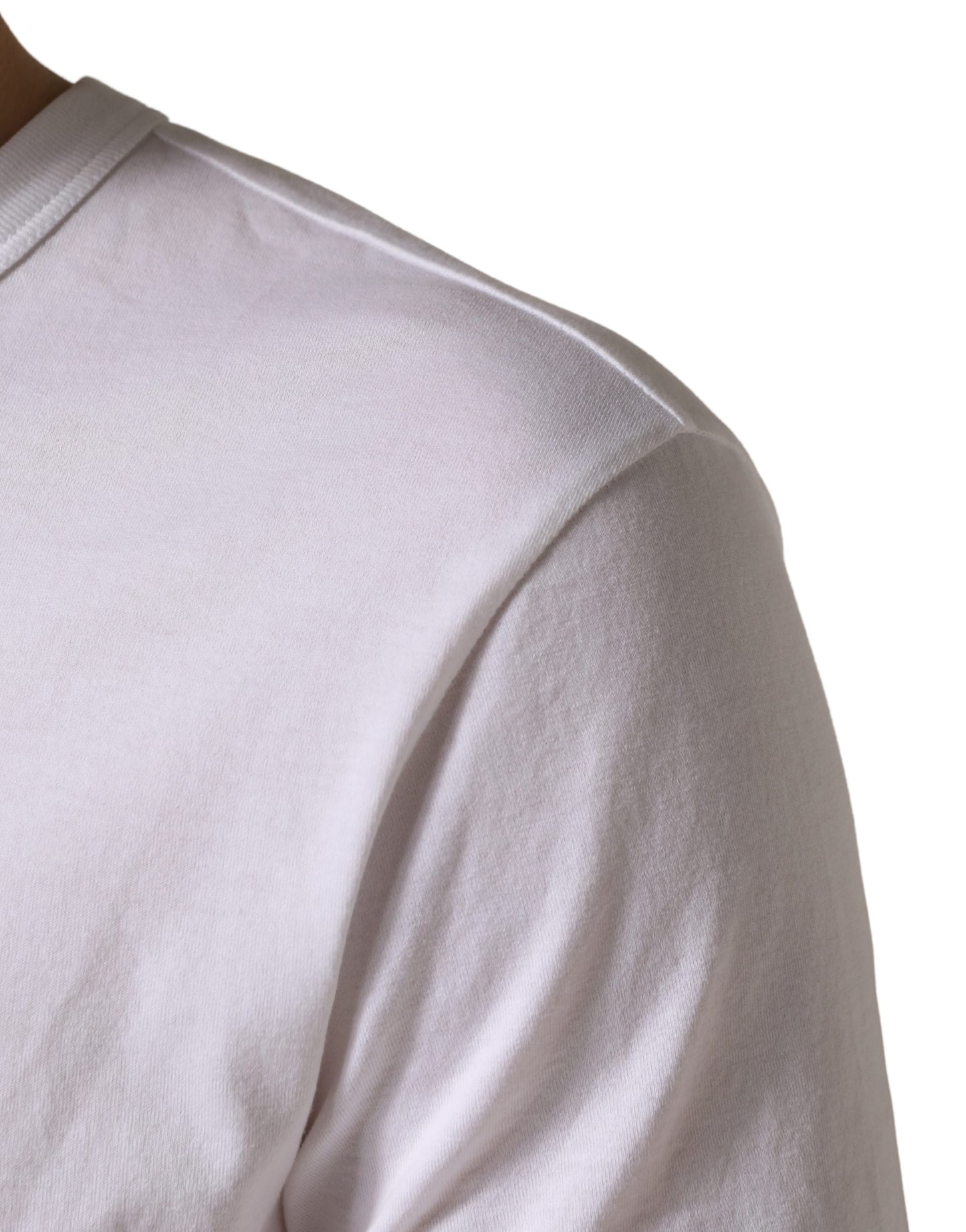 T-shirt Dolce & Gabbana blanc en coton à col rond DG Cerises