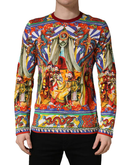 T-shirt homme manches longues Dolce & Gabbana multicolore Teatro Dei Pupi