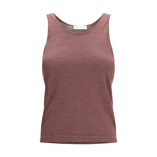 Brunello Cucinelli Bordeaux Cashmere Top - Luxurious Knitwear