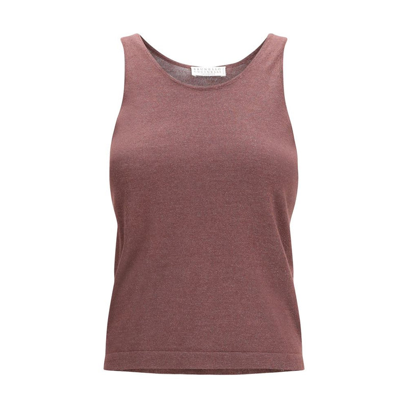 Brunello Cucinelli Bordeaux Cashmere Top - Elegant Layering Essential