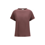 Brunello Cucinelli Bordeaux Nylon T-Shirt - Elegant Casual Wear