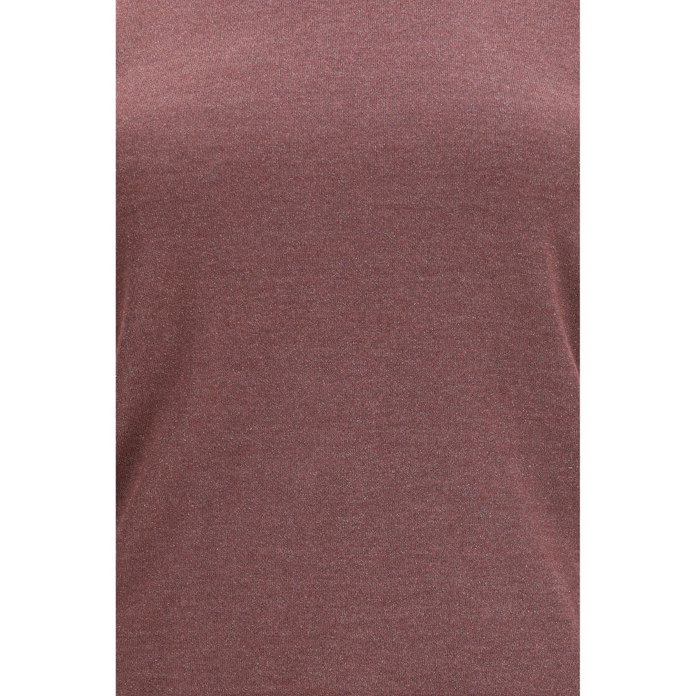 Brunello Cucinelli Bordeaux Cashmere Top - Elegant Layering Essential
