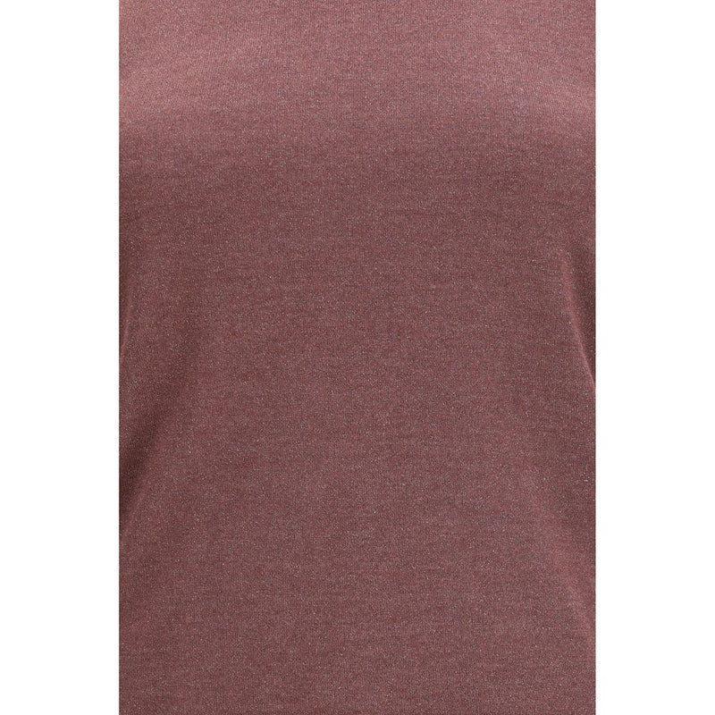 Brunello Cucinelli Bordeaux Cashmere Top - Elegant Layering Essential